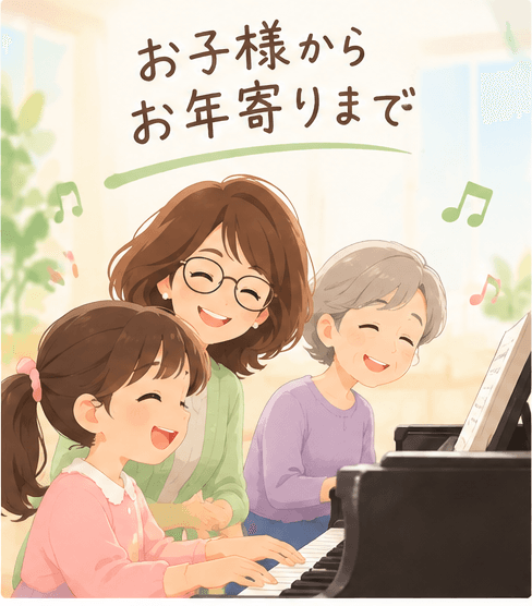 お子さまからお年寄りまで